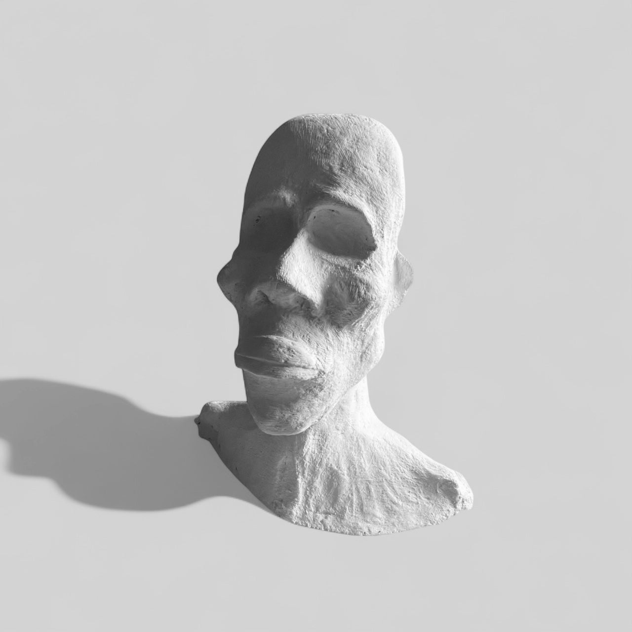Head II - Sculpture - Chalked White Finish