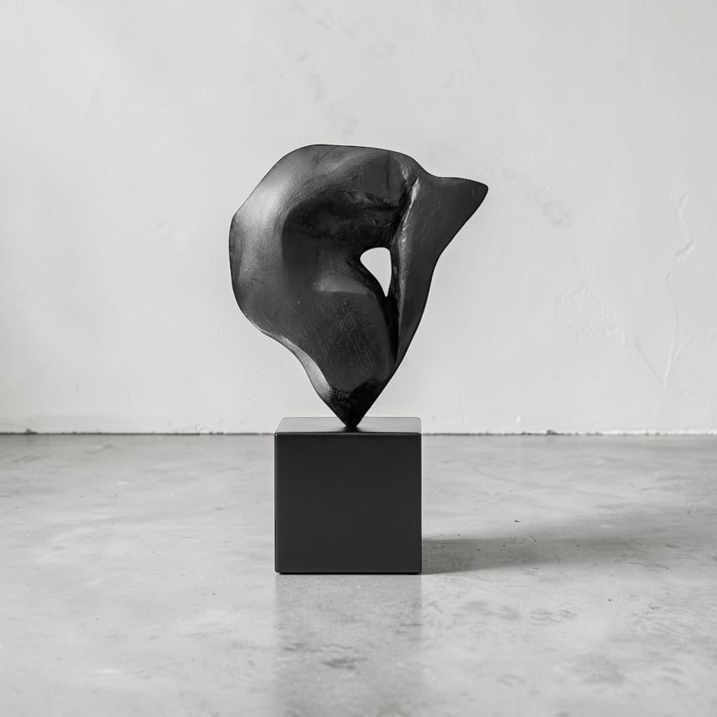 'Form 112' Sculpture - Blackened Bronze finish